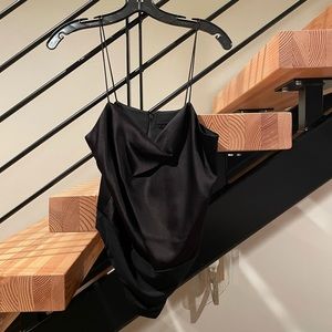 NEW black Alice + Olivia silk bodysuit